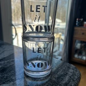 Kate Spade Let It Snow Plastic Glasses